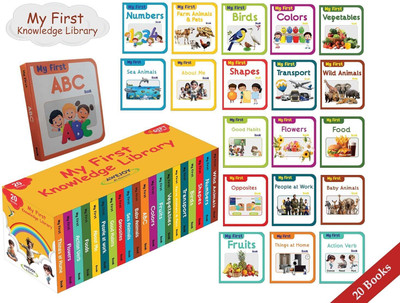 AWEJOY My First Complete Knowledge Library Box Set of 20 Board Books Gift Set for Kids, Preschool Kids Books Children growth and development book  - learning books for kids with 20 Disc(Hardcover, AWEJOY)