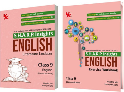 S.H.A.R.P. Insights for CBSE Class 9 English (Communicative) Literature Lexicon & Exercise Workbook (Set of 2) by Mugdha Jain (BITS Pilani, IIM-A) & Maanya Gupta (IIM-A)- Edition (2025-26)(Paperback, Mugdha Jain, Maanya Gupta)