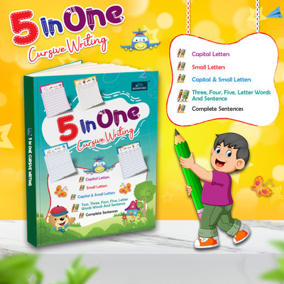 Practice Book of 5-in-One Cursive Writing - Master The Art of Beautiful Handwriting(Paperback, BOOKFORD PUBLICATIONS PVT. LTD.)