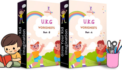 2.5 -3.5 Years Kids Toddler Worksheets  - AmbitionKids - Preschool UKG Worksheets - Part A & B - 200+ Pages of Fun-Filled Activities for Language, Math, and Cognitive Development(English, Hardcover, unknown)