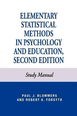 Elementary Statistical Methods in Psychology(English, Paperback, Blommers Paul J.)