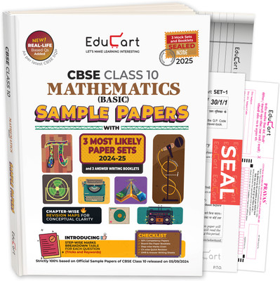 Educart CBSE Sample Question Papers Class 10 Mathematics Basic Book (For 2025 Exam)  - Sample Paper Class 10 2025 CBSE(English, Paperback, Mansi Sharma|Educart)