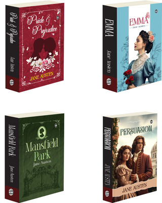 Jane Austen Collection : Mansfield Park, Persuasion, Emma and Pride and Prejudice - Best Classic Novels of Romance, Wit and Social Commentary, Top English books | Pack of 4 Novels(Paperback, Jane Austen)