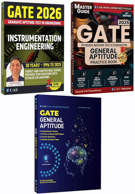 GATE Instrumentation Engineering, GATE General Aptitude Theory and Practice Questions Books  - 2026 [Set of 3 Books] | Previous Year Solved Papers with Detailed Solutions | Chapter wise Sorted PYQ & Practice Question Bank with Detailed Explanations | Best Selling Books Set for Instrumentation Examin