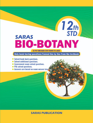 Saras 12th Bio Botany Exam Guide – English Medium - Tamilnadu State Board(Paperback, N. Arumugam, P. Senthil Kumar)