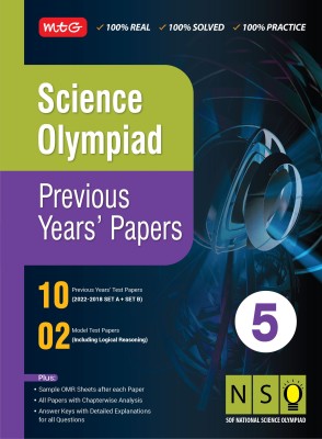 MTG Science (NSO) Olympiad Previous Years Papers with Mock Test Papers Class 5 - Sample OMR Sheet with Chapterwise Analysis | SOF Olympiad Books For 2023-24 Exam(Paperback, MTG Editorial Board)