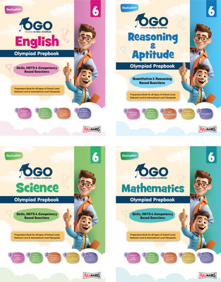 Full Marks OGO Olympiad Books for Class 6 | Combo of 4 Books (Math, Science, English, & Reasoning) - Engaging Guides with Practice Papers, Interactive Exercises & Concept Videos for 2024-25(Paperback, Full Marks)