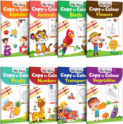 My First Copy to Colour - Alphabet, My First Copy to Colour - Animals,(English, Hardcover, unknown)