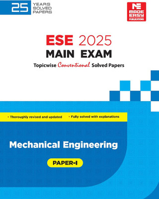 ESE Main 2025 Solved Papers : Mechanical Engineering Paper I(English, Hardcover, unknown)