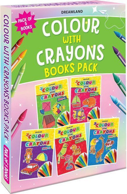 Colour with Crayons - 1 to 5  - Set of 5 Drawing and Colouring Books for Kids Age 1-6 Years | Engaging Early Learning Activity with Simple Illustrations, Bold Outlines & Creative Fun | Helps Develop Fine Motor Skills, Imagination, Colour Recognition & Hand-Eye Coordination | Perfect Gift for Prescho