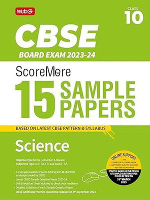 Scoremore 15 Cbse Sample Question Papers Class 10 Science (Edition2024(English, Hardcover, unknown)