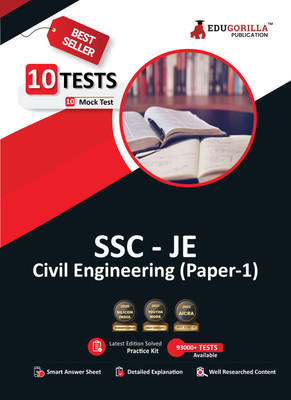 SSC JE Civil Book 2023 (Paper 1)  - General Engineering (CE), General Awareness Intelligence and Reasoning - 10 Mock Tests (2000 Solved Questions) with Free Access to Online Tests(English, Paperback, Edugorilla Prep Experts)