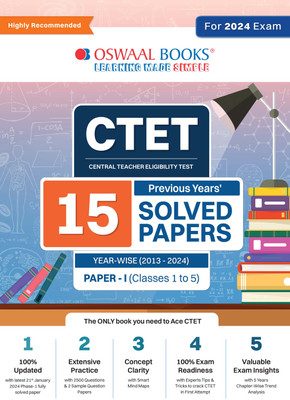 Oswaal CTET (Central Teachers Eligibility Test) 16 Previous Years Solved Papers (2013 - 2024 (1)) Paper - I (Classes 1 to 5)(English, Book, Oswaal Editorial Board)