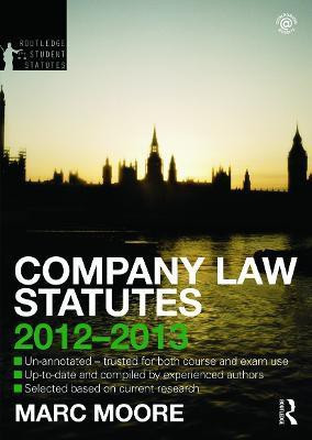 Company Law Statutes 2012-2013(English, Paperback, Moore Marc)