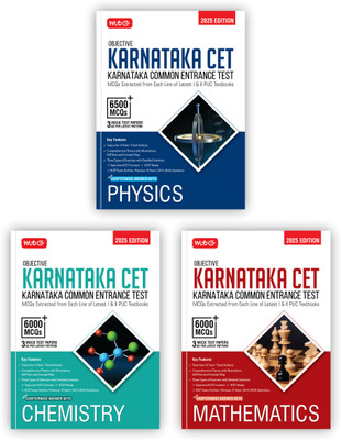 MTG Objective Karnataka CET Physics, Chemistry & Mathematics For 2025 KCET Exam (Set of 3 Books) | KCET Topicwise Comprehensive Theory with 10 Previous Years Solved Question Papers | KCET PYQs Question Bank(English, Paperback, Ahlawat Anil)