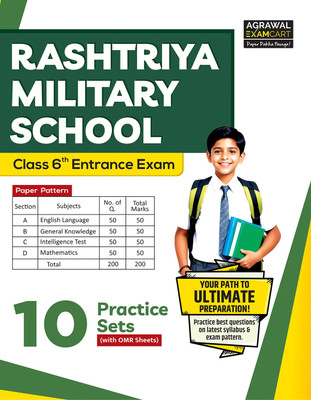 Examcart Rashtriya Military School Class 6 Practice Sets(English, Paperback, unknown)