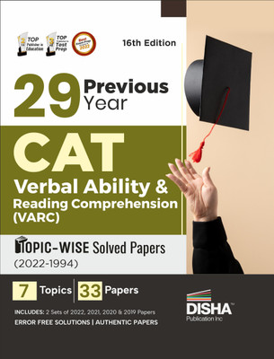 29 Previous Year Cat Verbal Ability & Reading Comprehension (Varc) Topic-Wise Solved Papers (2022 - 1994) Previous Year Questions Pyqs(English, Paperback, Agarwal Deepak)