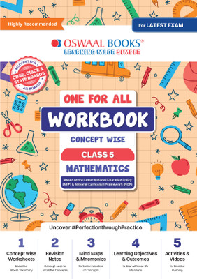 Oswaal One for All Workbook, Class-5, Mathematics(English, Paperback, jain P)