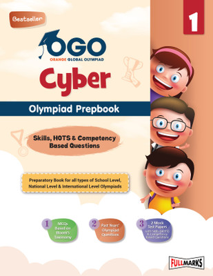 Full Marks OGO Cyber Olympiad Prepbook / Guide Class 1 Aligned with NEP 2020 Competency-Based Questions, MCQs, 2 Mock Test Papers for 2024 2025 Exams(Paperback, Full Marks)