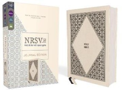 NRSVue, Holy Bible with Apocrypha, Journal Edition, Cloth over Board, Cream, Comfort Print(English, Hardcover, Zondervan)