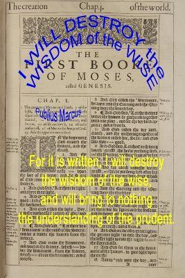 I Will Destroy the Wisdom of the Wise(English, Paperback, Marcus Publius)
