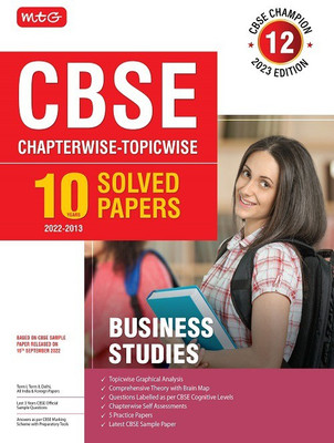 MTG CBSE 10 Years Chapterwise Topicwise Solved Papers Class 12 Business Studies - CBSE Champion For Exam 2023(Paperback, MTG Editorial Board)