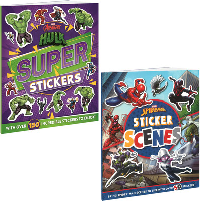 Marvel Sticker Hulk and Spider-Man Pack of 2 Books | Marvel Hulk | Spider-Man | Stickers and Activities for Kids  - Bundle(Paperback, Marvel)