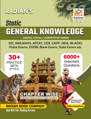 Static General Knowledge(GK) Book in English 2026: Useful for SSC, Railways, AFCAT, CDS, CAPF, NDA, IB-ACIO, Police Exams, DSSSB, Bank Exams, State Exams & Other Competitive Exams(Paperback, Radian Book Company, Preeti Aggarwal)