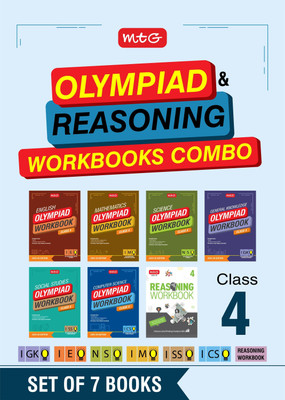 MTG Class-4 NSO-IMO-IEO-ICSO-IGKO-ISSO Olympiad and Reasoning Workbook Combo (Set of 7 Books) | MCQs, Previous Years Paper & Achievers Section - SOF Olympiad Books For 2025-26 Exam(Paperback, MTG Editorial Board)