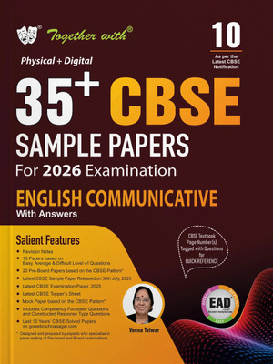 Together with 35+ CBSE Sample Papers Class 10 English Communicative for 2026 Board Exam | EAD series in Physical + Digital edition includes Solved & unsolved Papers with CBQs & Topper’s Answer Sheet(Paperback, Rachna Sagar)