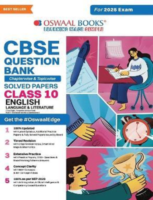 Oswaal CBSE Question Bank Class 10 English Language & Literature, Chapterwise and Topicwise Solved Papers For Board Exams 2025(English, Paperback, Oswaal Editorial Board)