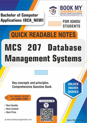 IGNOU MCS 207 Database Management Systems Elevate Your Learning Journey with Quick Readable Notes for Academic Success - Printed on High-Quality 80 GSM A4 Paper for Clear and Effective Study Materials That Support Student Achievement - English Edition(Paperback, BMA Publication)