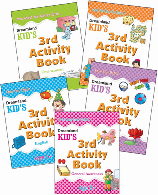 Dreamland Kid's Activity Pack (5 Titles)  - Educational Titles for Age 5+ | English, Maths, Environment, General Awareness & Logic Reasoning | Fun Illustrated Activities to Boost Learning & Skills(English, Paperback, unknown)