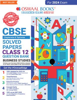 Oswaal Cbse Chapterwise Solved Papers 2023-2014 Business Studies Class 12th(English, Paperback, Oswaal Editorial Board)