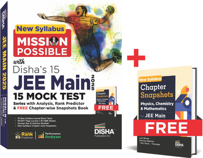 New Pattern/ Syllabus with Disha Mission Possible 15 Jee Main 2025 Test Series Powered with Rankers Analysis(English, Paperback, unknown)