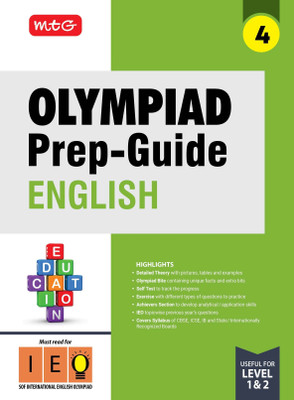 MTG Olympiad Prep-Guide Class 4 English (IEO) - Detailed Theory, IEO Topicwise Previous Years Questions with Self Test For SOF 2025-26 Exam(Paperback, MTG Editorial Board)