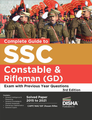 Complete Guide to Ssc Constable & Rifleman (Gd) Exam with Previous Year Questions Past Year Solved Papers Pyqs Capf/ Nia/ Ssf/ Assam Rifles/ Cisf/ Bsf(English, Paperback, unknown)