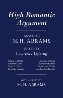 High Romantic Argument(English, Hardcover, unknown)