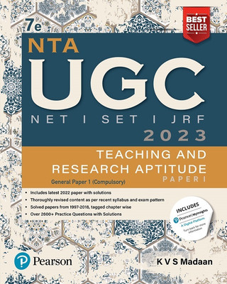 Nta UGC Net /Set/Jrf Paper 1, Teaching and Research Aptitude 2023, Includes Latest 2022 Paper and 2600+ Practice Questions with Solutions 2023 Edition(English, Paperback, Madaan K V S)