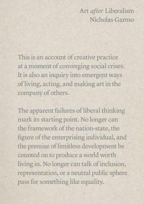 Art after Liberalism(English, Paperback, Gamso Nicholas)