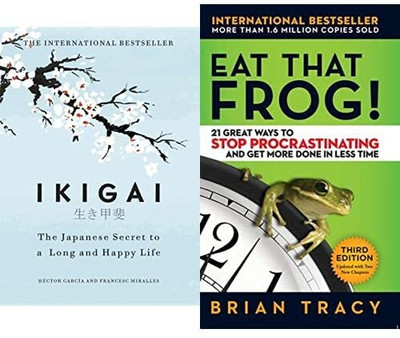 Ikigai + Eat That Frog! (2 Book Combo)(Paperback, JMD BOOKS)