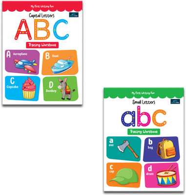My First Writing Fun Tracing Workbook - Set of 2 Books - Capital Letters and Small Letters - 3 Years To 4 Years(Paperback, BOOKFORD PUBLICATIONS PVT. LTD.)