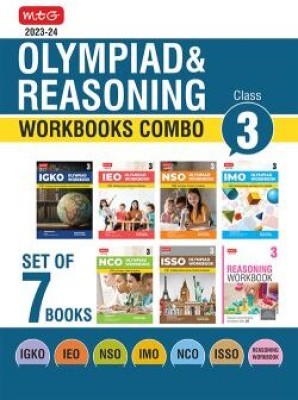 MTG Olympiad Workbook and Reasoning Book Class 3 Combo for NSO-IMO-IEO-NCO-IGKO-ISSO (Set of 7 Books) - SOF Olympiad Preparation Books For 2023-2024 Exam(Paperback, MTG Editorial Board)