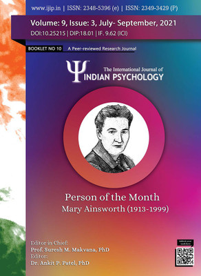 THE INTERNATIONAL JOURNAL OF INDIAN PSYCHOLOGY (VOLUME 9, ISSUE 3), Booklet - 10(Paperback, Prof. Suresh M. Makvana, Dr. Ankit P. Patel)