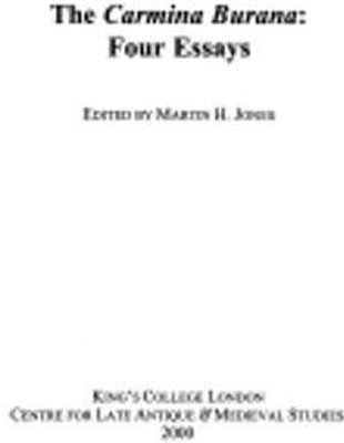 The Carmina Burana: Four Essays(English, Hardcover, unknown)