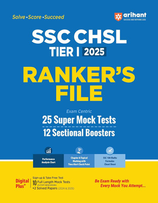 Arihant SSC CHSL Tier I For Exam 2025 | With 25 Super Mock Tests and 12 Sectional Boosters | 10 Full Length Mock Tests, 2 Solved Papers (2024 & 2025) and SSC 100 Maths Formulas Cheat Sheet | English Medium(English, Hardcover, unknown)