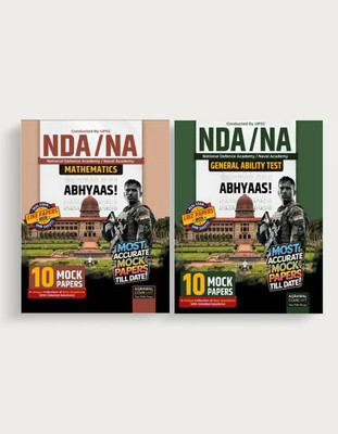 Examcart NDA/NA Abhyaas Yoddha Combo | Mathematics & General Ability Test (GAT) Practice Papers | 10 Mock Test Papers with OMR Sheets & Detailed Solutions | UPSC National Defence Academy/Naval Academy Exam 2025 (English Medium)(Paperback, Examcart Experts)