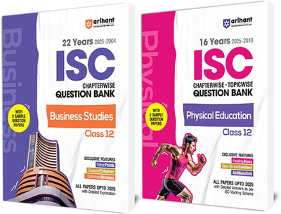 Arihant ISC Question Bank Chapterwise & Topicwise Class 12 Business Studies & Physical Education For 2025 Board Exam | 16 & 22 Years Solved Papers, 3 Sample Papers, Latest ISC Syllabus, Key Ideas, Concept Enhancers & Common Mistakes | English Medium(Paperback, Apeksha Agiwal , Shruti Sharma)
