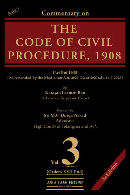 Asia's Commentary on Code of Civil Procedure, 1908 [Set of 3 Vols.] by Narayan Laxmanrao(Hardcover, Narayan Laxmanrao)