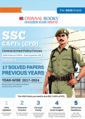 Oswaal Ssc (Staff Selection Commission)| Capfs (CPO) & Delhi Police -(English, Paperback, unknown)